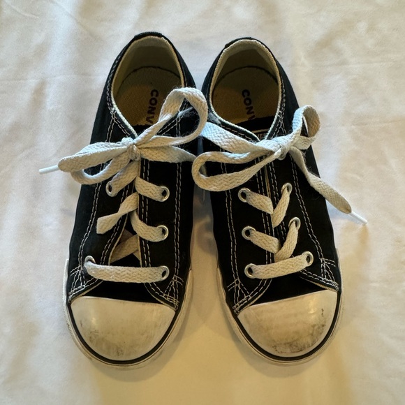 Converse Other - Toddler Black And White Converse Shoes Size 10